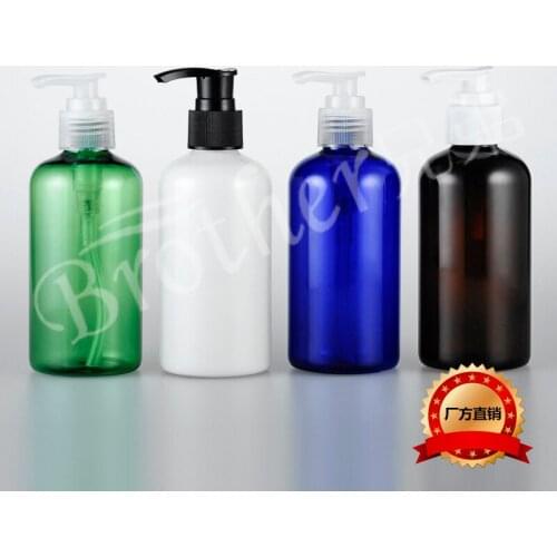 220ml Chunky Round Shoulder Lotion Bottle Shampoo Water Bottle with Screw Pump 10PCS/LOT