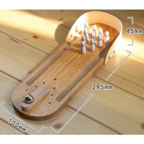 29.5*10*4.5cm Wooden desktop bowling Mini bowling
