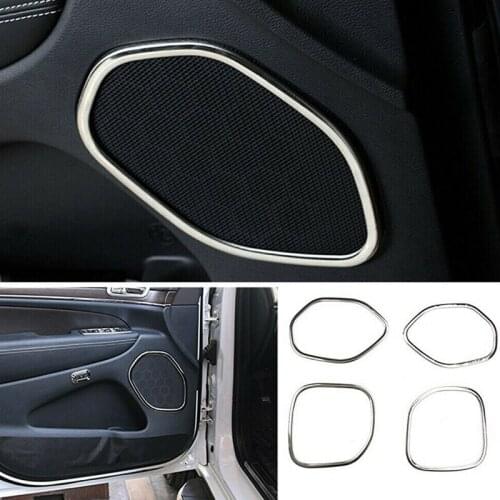 4Pcs Car Door Speaker Frame Cover Trim Kit for Jeep Grand Cherokee 2011