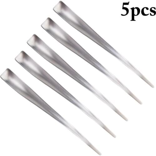 5PCS Coffee Spoon Fashion Stainless Steel Espresso Spoon Dessert Spoon Teaspoon Tea Milk Spoons Kitchen Tool Bar Tool