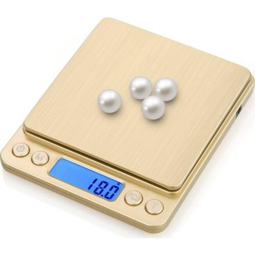 500g 0.01g Portable Mini Electronic Digital Scales Pocket Case Postal Kitchen Jewelry Weight Balanca Digital USB Scale 2 Tray