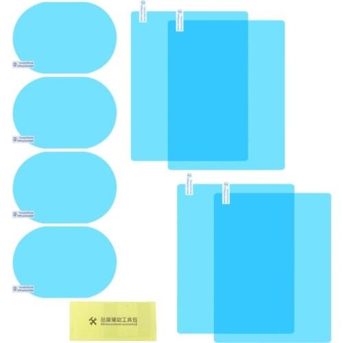 8 Pcs Car Rear View Mirror Rainproof Film Anti-Fog Clear Protective Sticker Anti-Scratch Waterproof Mirror Window Film for Car M