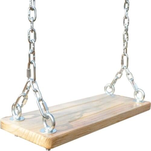 Wooden Swing Hanging Tree Swing, Wooden Swing Seat, Adjustable Swing Set for Indoor and Outdoor Playground Backyard
