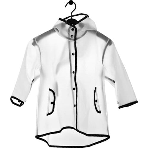 Boy Girl Children Hooded Raincoat Waterproof Silk Transparent Raincoat Kids Tassel Pointy Hat Clear Rain Coat Rainwear