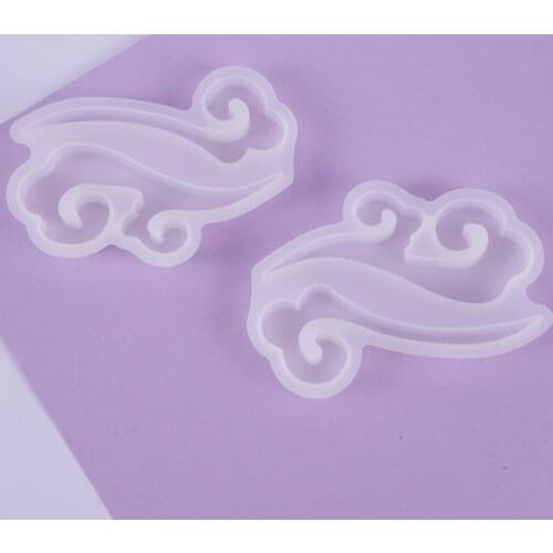 DIY crystal gel mold Xiangyun wave mirror decoration ornament silicone mold