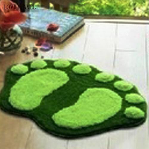Foot Print Bath Mats,Non-slip Bathroom Carpet,Mat Toilet Tapete Para Banheiro,Bathroom Rug Bath Pad Carpets,Microfiber Mini Mats