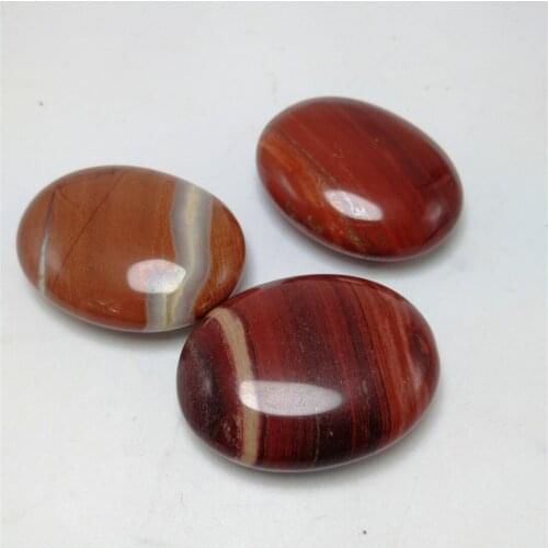 1 pc natural red jasper stone polished palm stone worry stone exercise for older