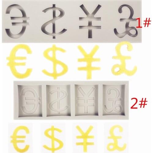 New Money Logo Creative Chocolate Decoration Modeling Silicone Mold DIY Cake Fondant Candy Mold