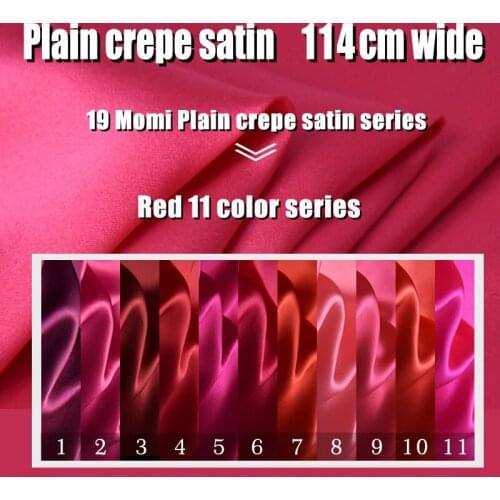 Pure Color Silk Red Cloth High-grade Mulberry Fabric Cheongsam Night Clothes Diy Handmade