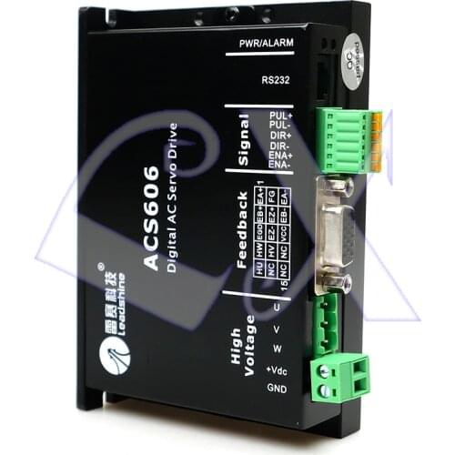 Original Leadshine DC servo driver ACS606 work at 24-60VDC 3-phase servo drivers can push 50W-200W BLM servo motor