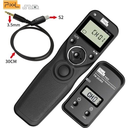 Pixel TW283 TW-283 S2 Wireless LCD Timer Remote Control Shutter Release for Sony A6000 A58 A7 A7R A3000 HX300 HX50 HX400 HX60