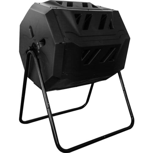 Black Color Plastic 37 Gallon Compost Bin For Garden 160L Tumbling Fertilizer Composter