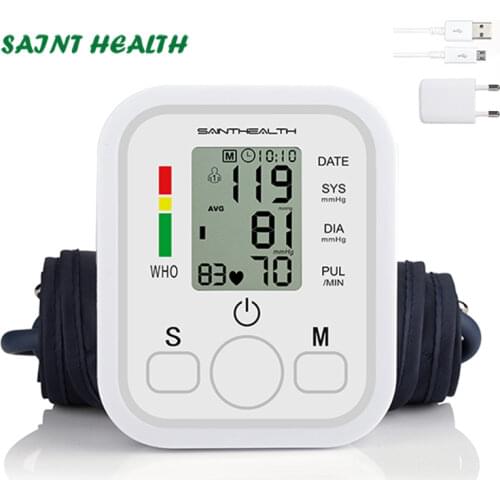 Medical Equipment Tonometer Digital Upper Arm Tensioner Blood Pressure Monitor Measurement Meter Device arterial gauge BPMonitor