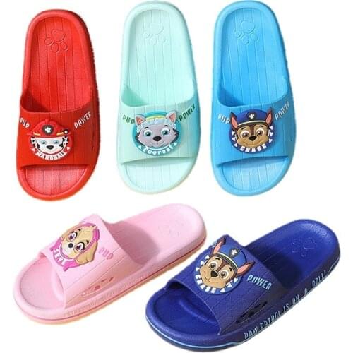 Paw Patrol Children Thick Platform Slippers Summer Beach Eva Soft Sole Slide Sandals Leisure Indoor Bathroom Anti-slip Shoes