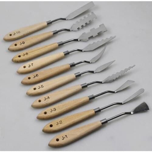 Stainless Steel Palette Scraper Draw Spatula Pigment Paint Blade Knife Tool