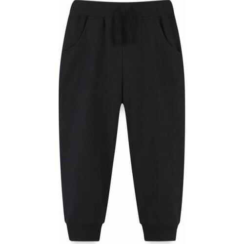 Jumping Meters Cartoon Boys Thin Cotton Pants Spring Autumn Solid Color Black Trousers Casual Children Clothing 2-7years