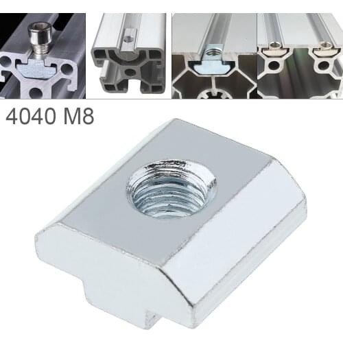 1PCS M8 for 40 Series Slot T Nut Sliding T Nuts Hammer Drop In Nut Fasten Connector 4040 Aluminum Extrusions