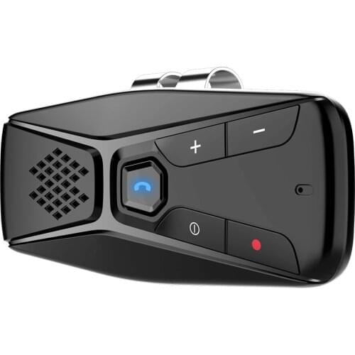 Universal Bluetooth 5.0 Sun Visor Clip Wireless Audio Receiver Rechargeable Battery Speakerphone Music Player Handsfree Car Kit