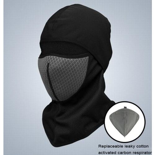 Winter Ski Masks Cycling Ski Running Velvet Masks Unisex Detachable 360 Degree Face Protection Windproof Cover With Filter Bag