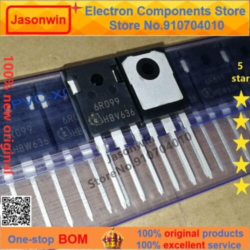 100% nuevo 50 unids/lote original MOSFET IPW60R099CP 31A650V 6R099 TO-247 Transistor