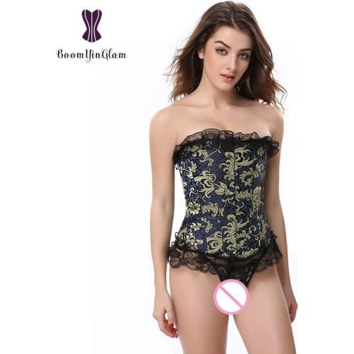 Wholesale Women Bustier Elegant Body Shaper Everyday Slimming Waist Appliqued Shapewear Lace Up Corset 865