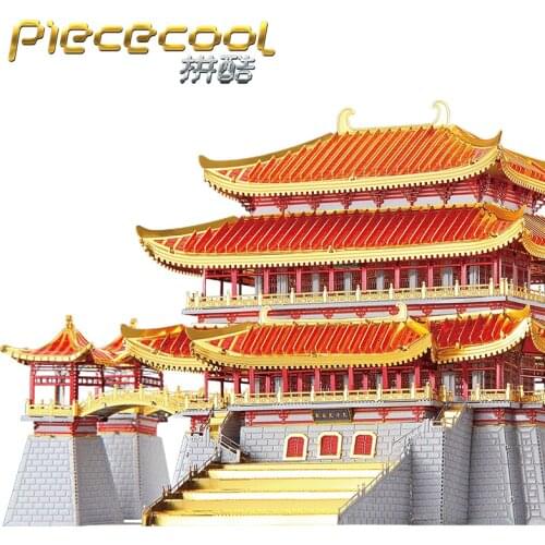 2019 Piececool building models 3D Metal Nano Puzzle Tang Paradise Model Kits DIY 3D Laser Cutting Model Jigsaw Toys for Children