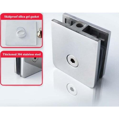 304 stainless steel 0 degree glass clip right angle fixed clip shower room hardware fittings