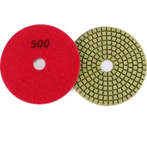 4Inch Water Grinding Sheet Stone and Marble Yellow Box Series Rubber Floor Polishing Soft