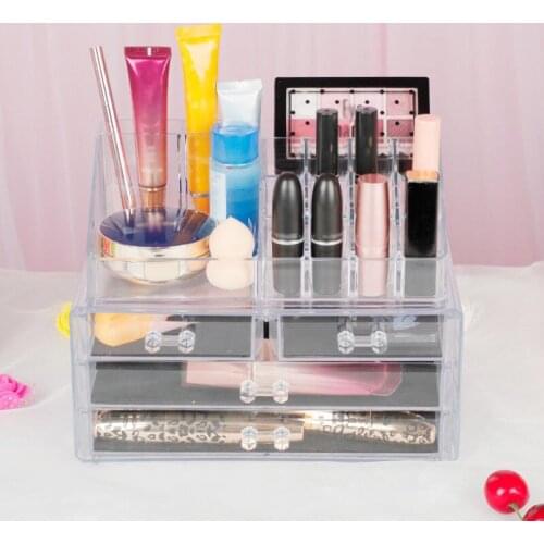 Acrylic transparent Makeup Organizer Storage Boxes Make Up Organizer For Cosmetics Brush Organizer home Storage Drawers type