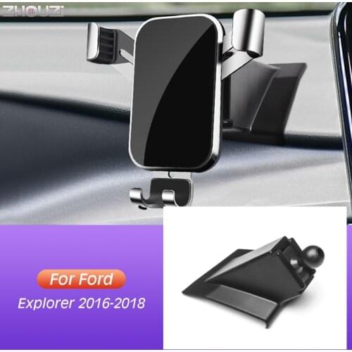 Car Mobile Phone Holder Air Vent Mounts GPS Stand Gravity Navigation Bracket For Ford Explorer 2016 2017 2018 Car Accessories