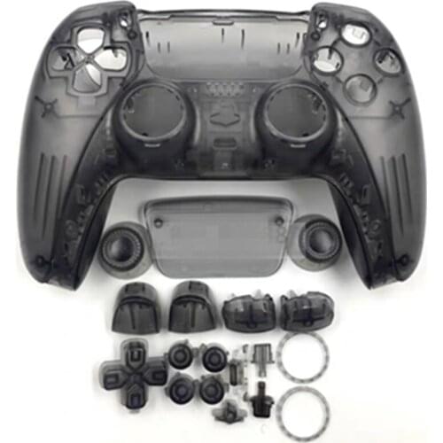 Free Shipping New Clear Black Controller Housing Case Cover With Buttons For PS5 Controller Cover Protection Case PS5 Joystick