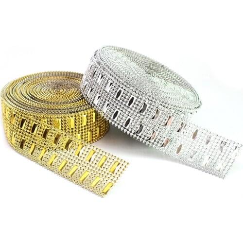 Bling Diamond Mesh Roll Sparkle Acrylic Party Birthday Wedding DIY Decorations Table Cake Rhinestone Wrap Crystal Ribbons Tulle