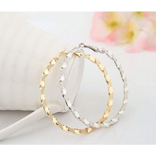 New Fashion Large Round Circle Hoop Earrings For Women Girl Punk Style Brincos Round Earrings Party Jewelry Gift Accessories