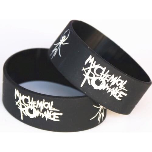 1PC Hot Sale My Chemical Romance Silicone Wristband Rubber Power Men Bracelet Spider Punk Rock Band Banles Music Lover SH065