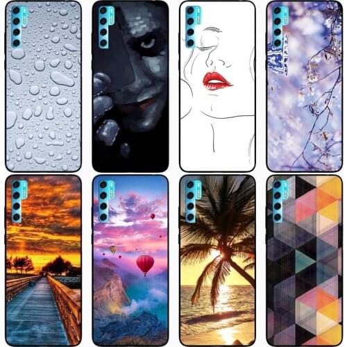 For TCL 20 PRO Case Rose Wolf Cute Patterned Cover Soft Silicon Phone Case for TCL 20 Pro Top Quality