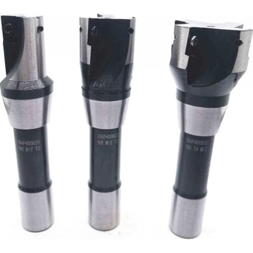 R8-BAP400R Indexable end mill 25mm 28mm 30mm 32mm 35mm 36mm 40mm 45mm 50mm for APMT1604 insert 7/16-20 M12 rear thread