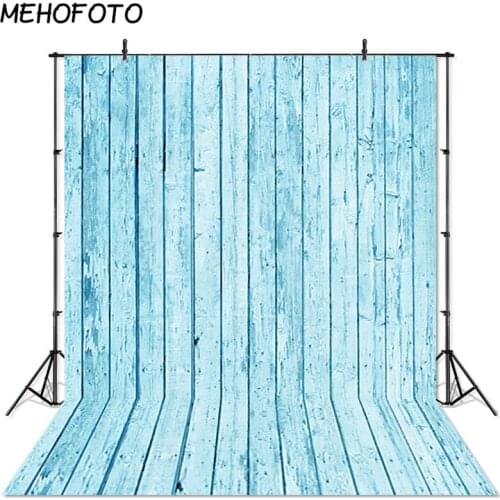 Wood Floor Photography Background Light Blue Wooden Board Children Baby Photographic Studio Backdrops Photobooth Props