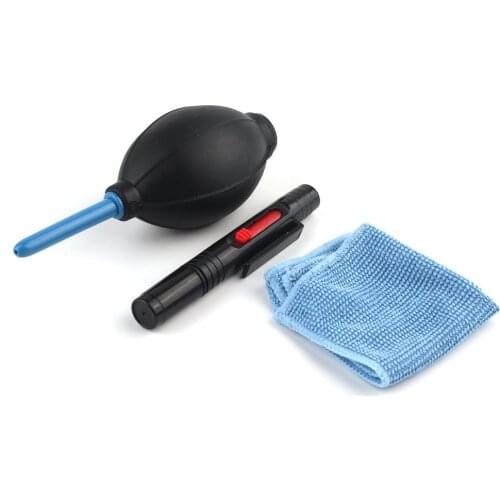 3 In 1 Camera Lens Cleaning Kit Cleaning Pen Blower Cleaning Cloth Kit for Canon Gopro, for Nikon Portable Video Recorder