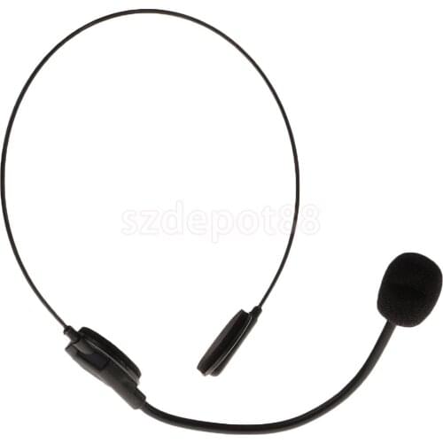 Fashion Adults Black Headset Mic Microphone Toy Fancy Dress Halloween Costume Accessory