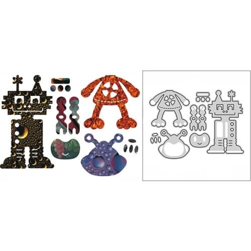 New Assembled Robot Craft Embossing Mold 2021 Metal Cutting Dies for DIY Decorative Scrapbooking Album Card Making No Stamps