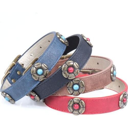 EXCELLENT ELITE SPANKER Pet Dog Collars Puppy and Large Dog Collars Delicate Appearance Leather Dog Collars