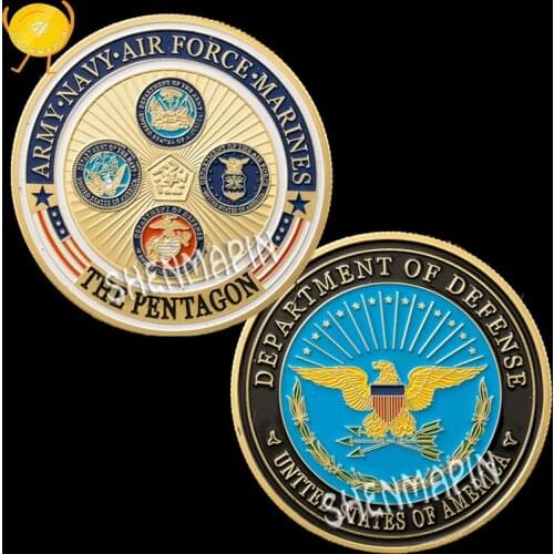 US Army Navy Air Force Marines The pentagon Commemorative Coin Department of Defense Coins Collectibles Military Honor Coins
