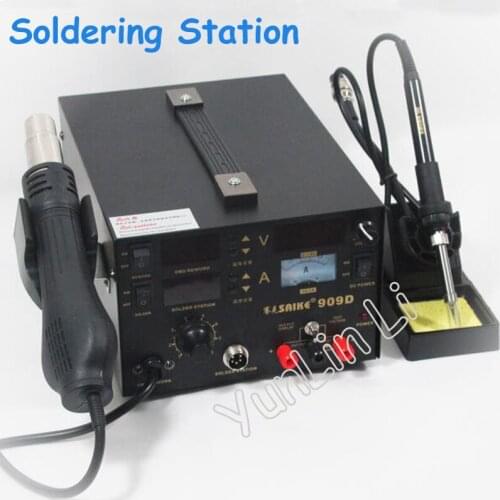 Soldering station 3 in 1 Desoldering Station Soldering iron + Hot Air Gun + Power Supply 220V 110V
