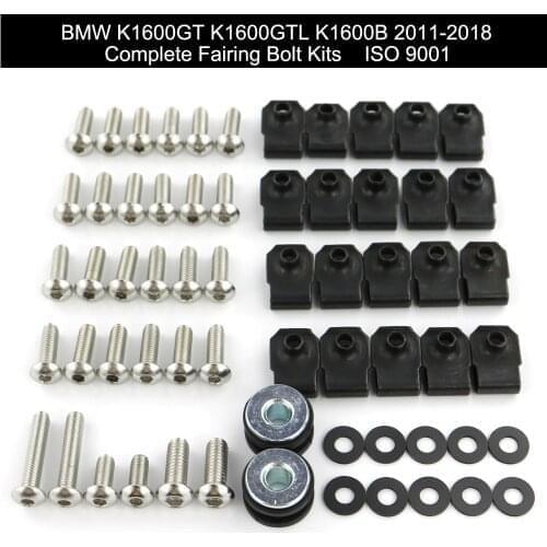 For BMW K1600GT-B K1600GT K1600GTL K1600B 2011-2018 Complete Cowling Full Fairing Bolts Kit Clips Screws Stainless Steel