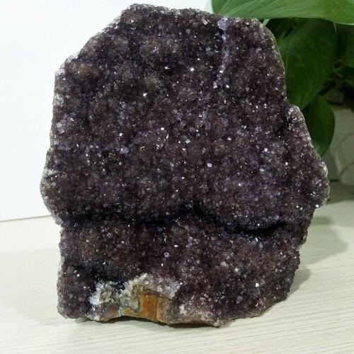 Natural stone colorful amethyst geode crystal quartz cluster Raw stone mineral home decor display variety of color crystals