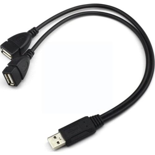 USB 2.0 Hub Male To 2 Dual USB Female Jack Splitter One-to-two For PC Phone Hub Cord Cable Adapter Power Laptop Splitter Po K2P0