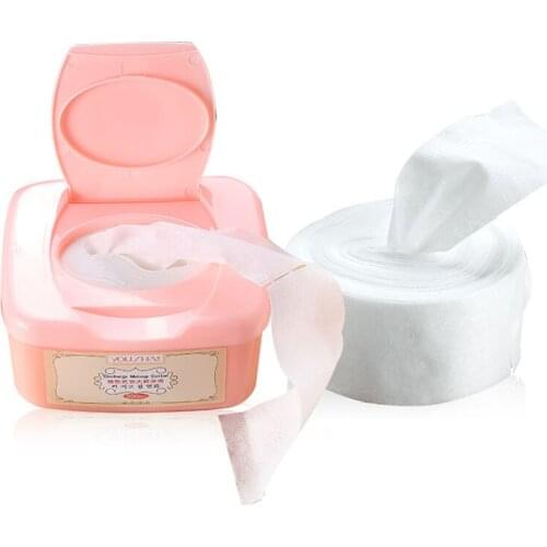 200 Pcs / Box Disposable Fine Cotton Wipes Soft Makeup Pad Cleaning Paper Wipes Extraction Cotton Cleaning Tools