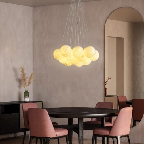 Nordic led glass ball lustre pendente luminaria pendente industrial lamp commercial lighting chandelier dining room living room