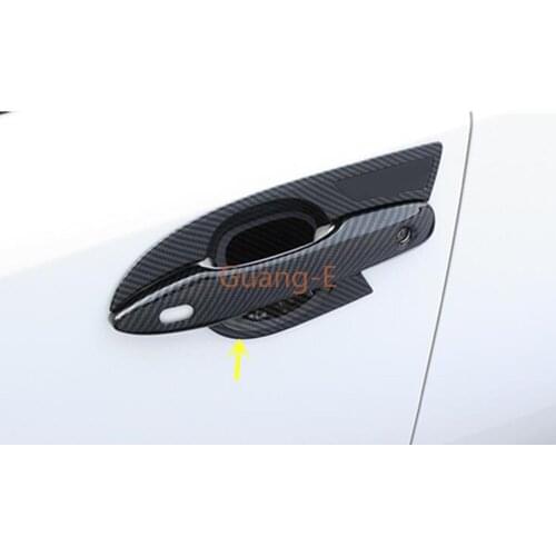 For Toyota Corolla Altis 2019 2020 Car Body Styling Cover Trim ABS Chrome/Carbon Fiber External Door Bowl Stick Frame 4pcs