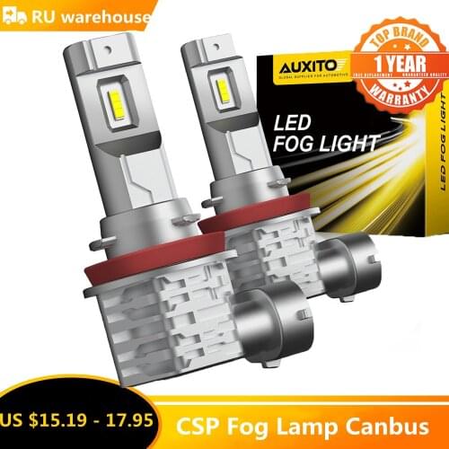 AUXITO H8 H11 Led Canbus Fog Lamp H16JP HB3 9005 HB4 9006 Xenon White H10 Led 6000k Bulb For Toyota Camry Corolla Auris Yaris